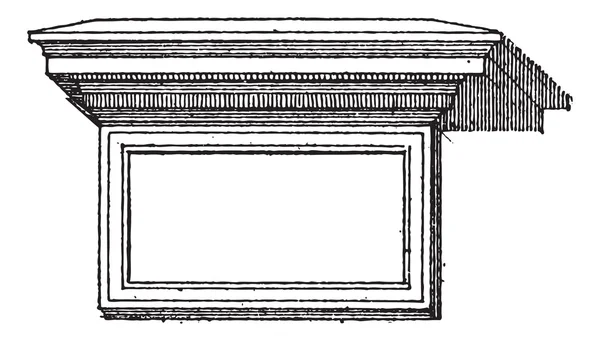 Стол (архитектура) винтажная гравировка — стоковый вектор
