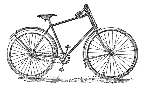 Velocipede Fahrrad, Vintage-Gravur. — Stockvektor