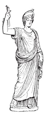Juno (Napoli Müzesi), antika gravür.