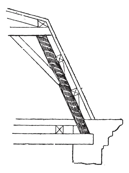 Jambe (cadre), gravure vintage . — Image vectorielle