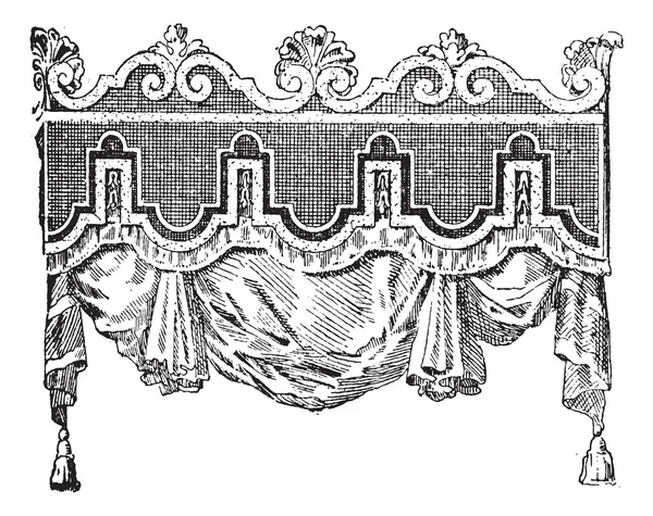 Valance, grabado vintage . — Archivo Imágenes Vectoriales