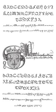 Manuscript, vintage engraving clipart