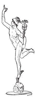 Merkür, antika gravür