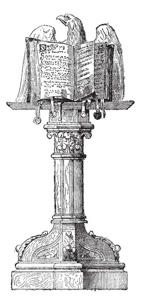 讲台，复古雕刻. — 图库矢量图片