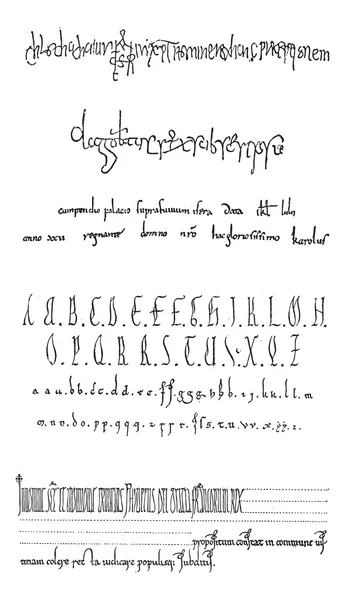 Manuscrito, grabado vintage — Archivo Imágenes Vectoriales