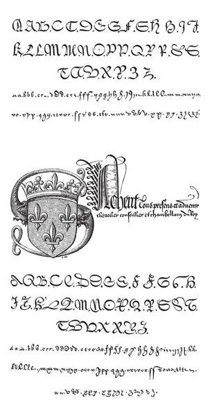 Manuscrit, gravure vintage — Image vectorielle