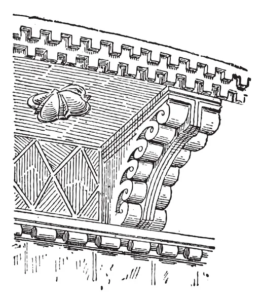 Corbell, gravure vintage — Image vectorielle