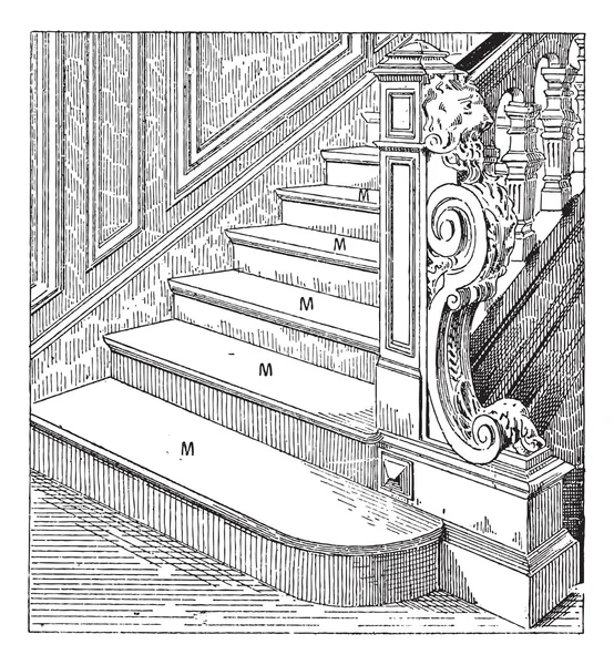 Steps, vintage engraving — Stock Illustration Steps, vintage engraving Vector Graphics