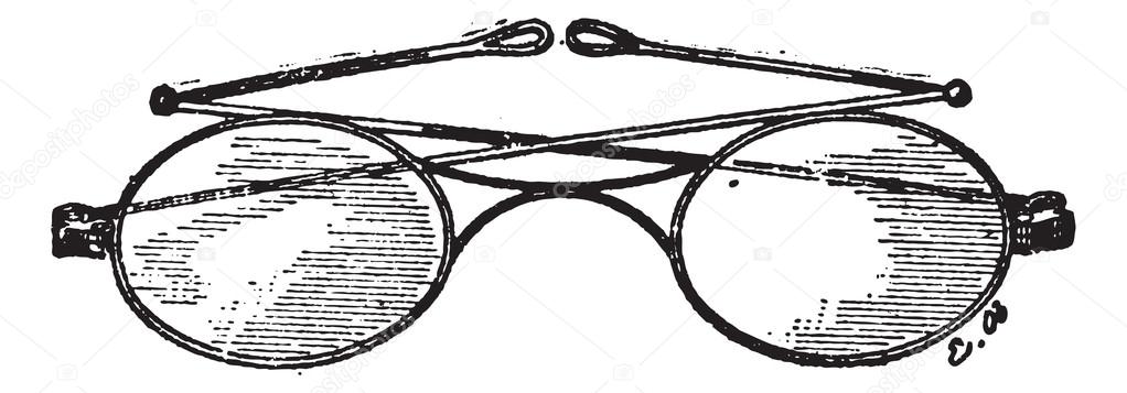 Glasses, k bridge, vintage Stock Vector by ©Morphart