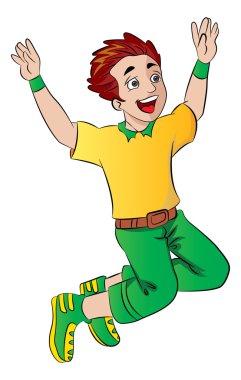 zafer, illüstrasyon kutlama adam