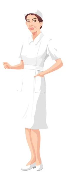 Lady infermiera, illustrazione — Vettoriale Stock