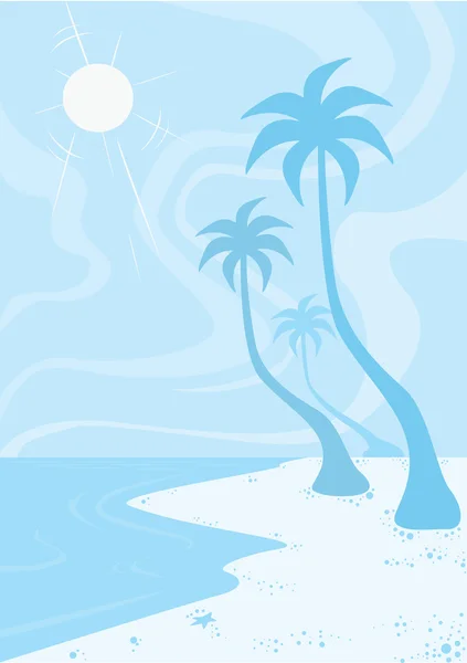 Playa, ilustración — Vector de stock