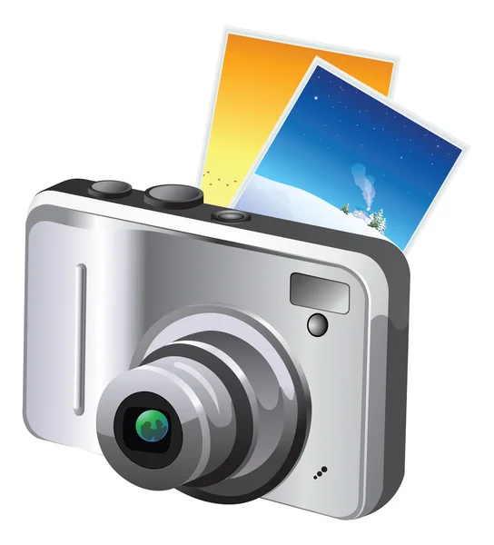 Ψηφιακή φωτογραφική μηχανή, εικονογράφηση — Διανυσματικό Αρχείο