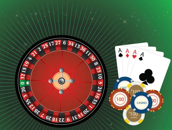 Casino Jogos de azar, ilustração — Vetor de Stock