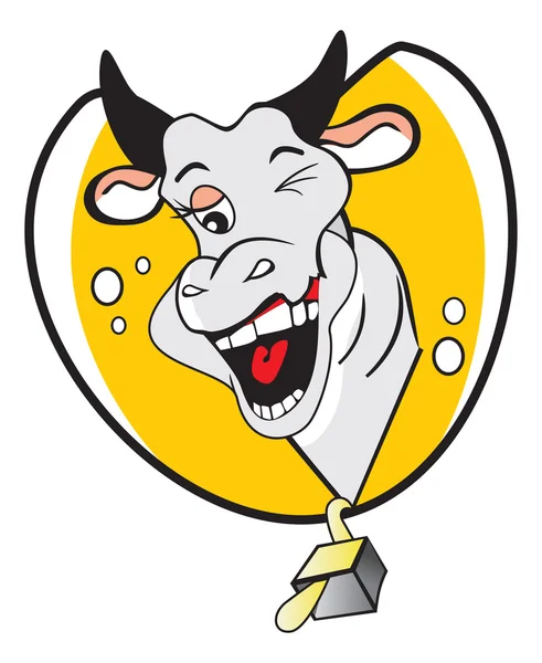 Grappige ergens koe, afbeelding — Stockvector