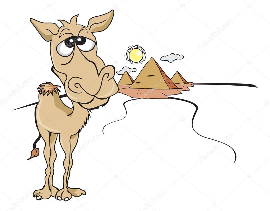 Funny Brown Camel, illustration