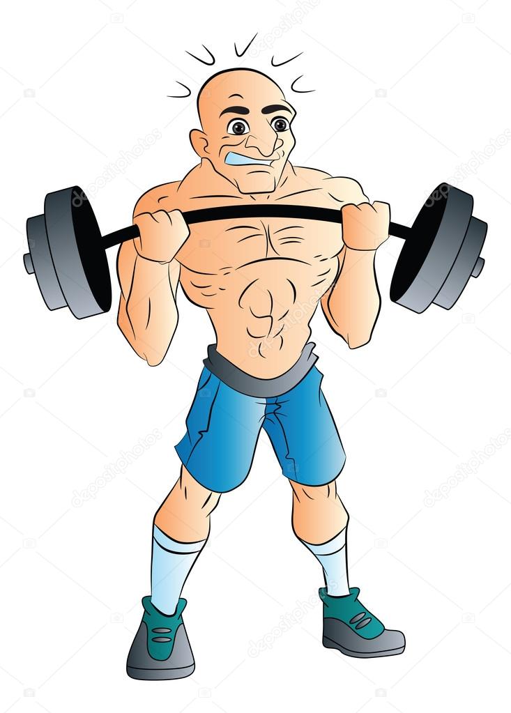 Male Weightlifter, illustration