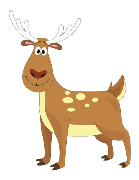 Hezký hnědý jelen, ilustrace — Stockový vektor