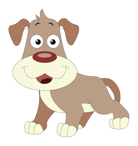 Hezký hnědý pes, ilustrace — Stockový vektor