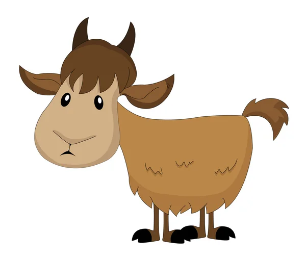 Мила коричнева коза, ілюстрація — стоковий вектор