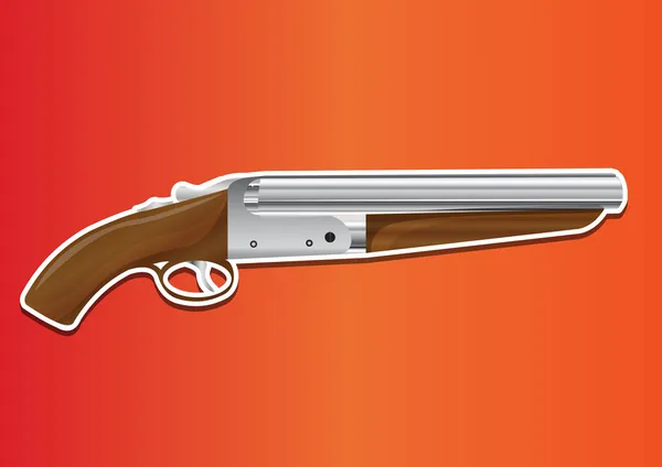 Escopeta Lupara o Sawn-off, ilustración — Vector de stock