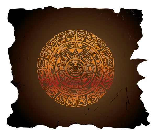 Calendario Maya, illustrazione — Vettoriale Stock