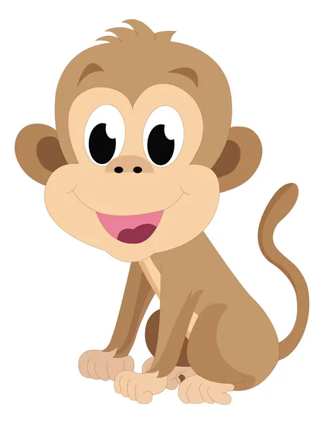 Petit singe, illustration — Image vectorielle