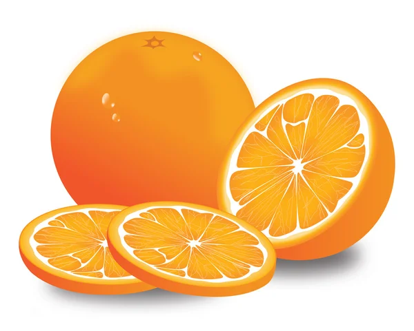 Laranja, ilustração — Vetor de Stock