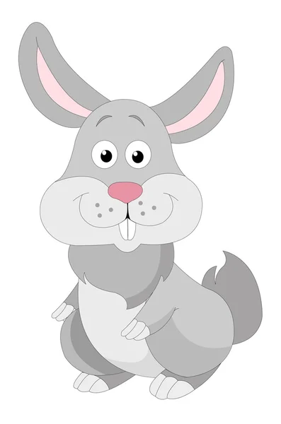 可爱的灰色兔图 — 图库矢量图片