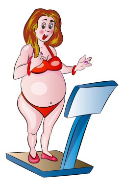 Overweight Woman, illustration clipart