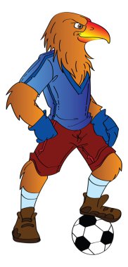 Futbol, illüstrasyon iskambil insansı kartal