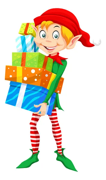 Christmas Elf, illustration — Stock Vector