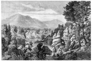 paiolive ahşap, les vans, Rhône-alpes, Fransa, vintage engravi