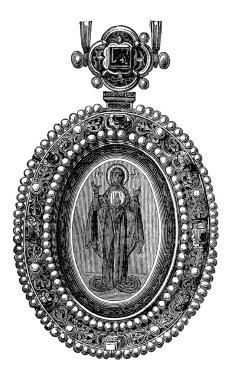 Bizans mücevher, antika gravür