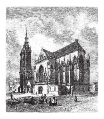 Saint martin's kilise, vintage oyma