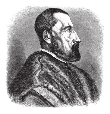 Ogier ghiselin de busbecq, antika gravür