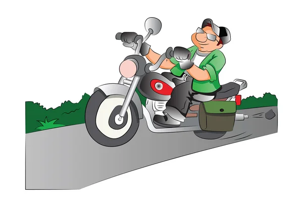 Motorcycle Rider, ilustración — Vector de stock