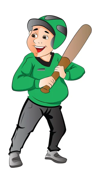 Joueur de baseball, illustration — Image vectorielle