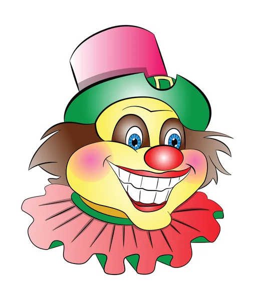 Clown Head, illustrazione — Vettoriale Stock