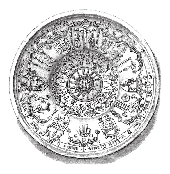 Земляная посуда, винтажная гравировка — стоковый вектор