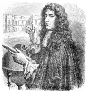Giovanni Domenico Cassini, vintage engraving clipart