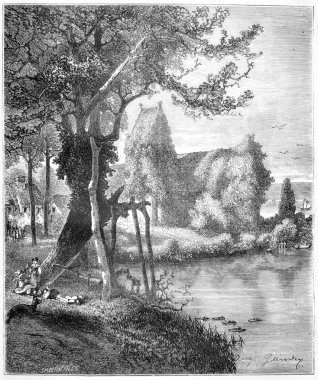 honfleur, calvados, normandy, Fransa criqueboeuf Kilisesi,