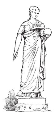 urania, astronomi, muse heykeli klasik oyma
