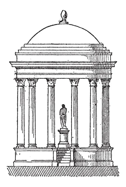 Elevation View, gravura vintage — Vetor de Stock