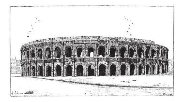 nimes, nimes, Arena languedoc-roussillon, Fransa, vintage