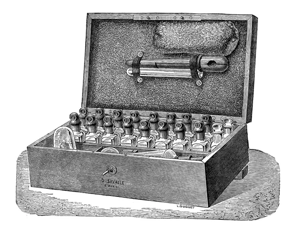 Zestaw diaphanometer, vintage Grawerowanie — Wektor stockowy