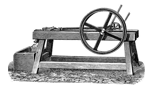 Planing Mill, vintage engraving