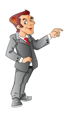 Vektör İşaretleme işadamı.