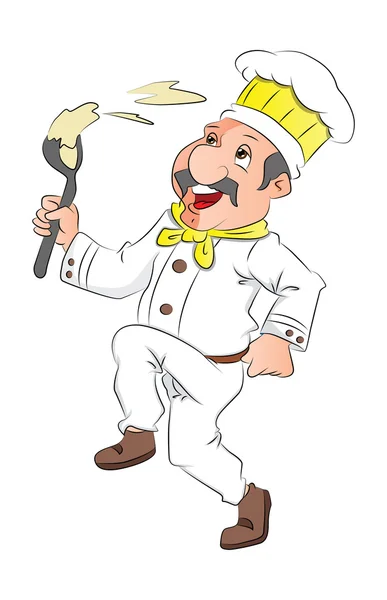 A happy chef a fehér háttér vektor. — Stock Vector