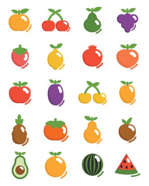 Tatlı meyve, illüstrasyon, vektör, beyaz arka planda.